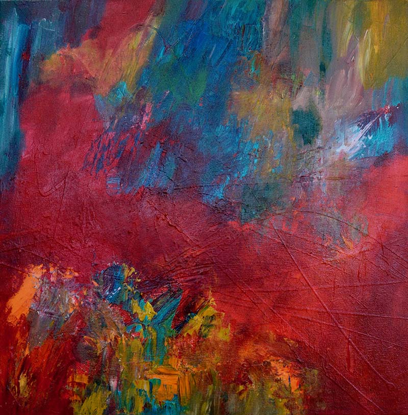 Life Line Abstract, Acrylic by Red