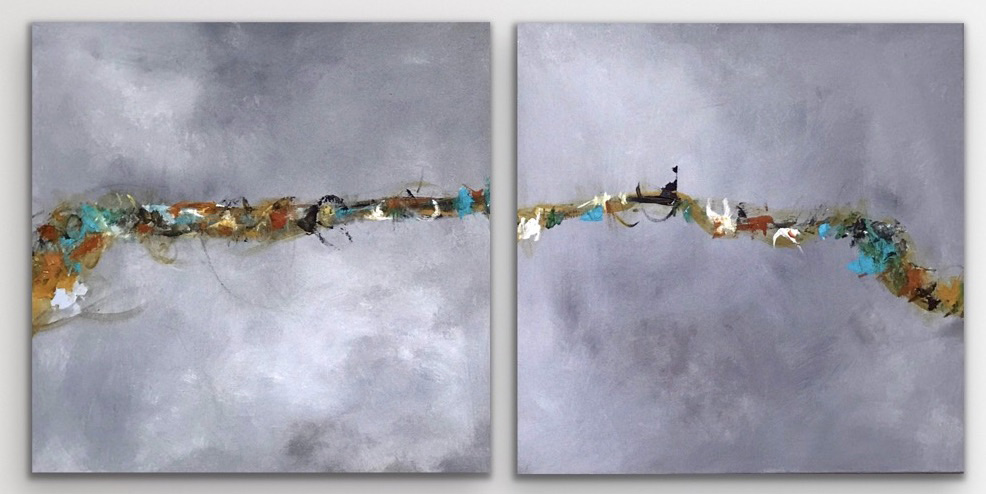 Fearless Paths - Diptych by Red