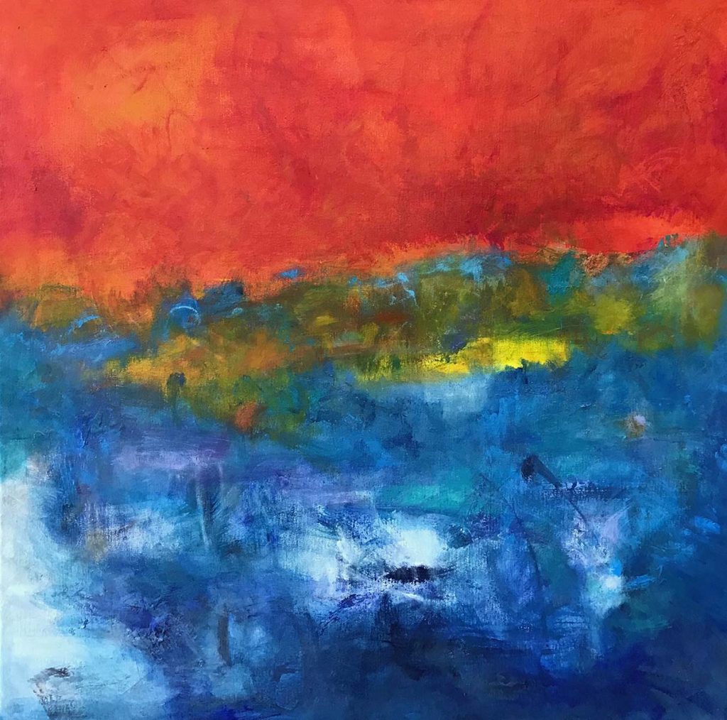 The Fire & The Flood Acrylic Abstract by Red