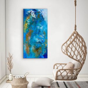 Caribbean State of Mind Abstract by Red Room Setting, 48x24 