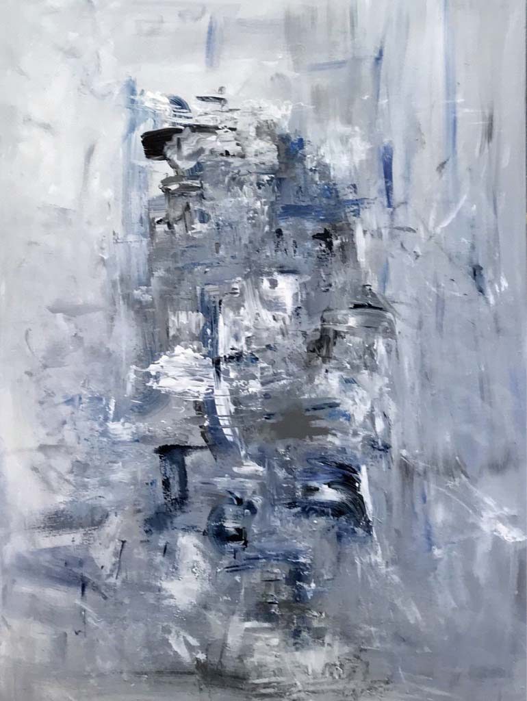 Cool Spirit, Acrylic Abstract by Red, 40" x 30" Gallery Wrap