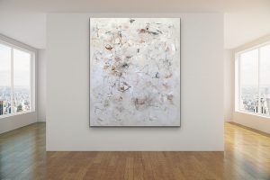 Dance of the Cotton Fields by Red, Oil Abstract, 72"x60", Room Setting