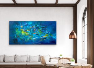 Acrylic Abstract by Room Setting