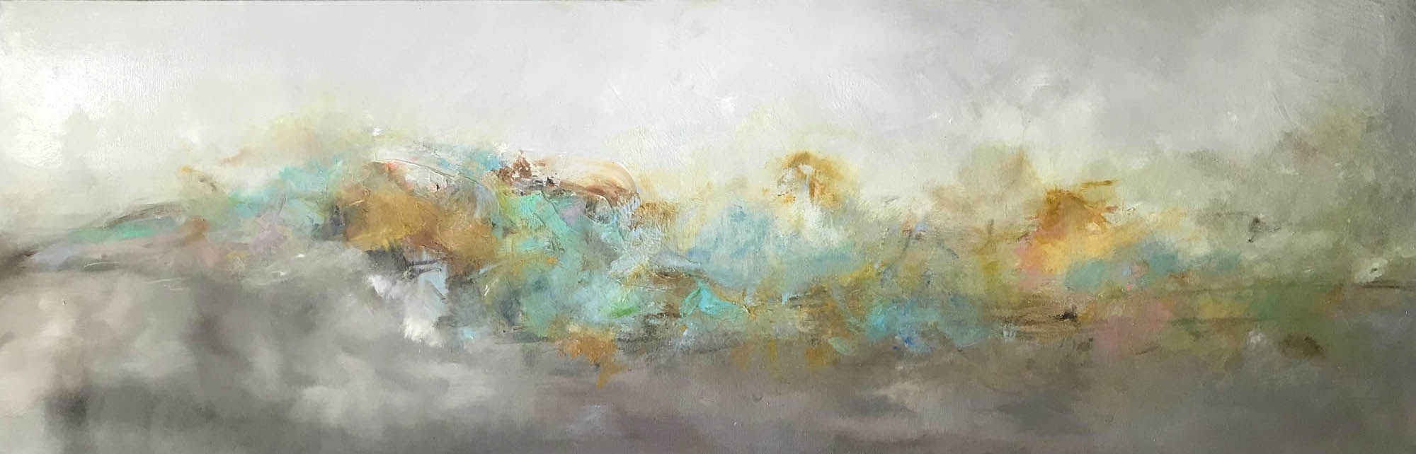 Floating in the Mist Oil Abstract by Red, 20x60