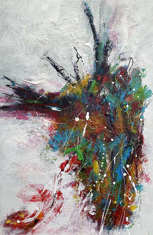 Exuberance Abstract Painting by Red