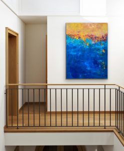 The Ocean at the End of the Sunset Acrylic Abstract by Red Room View with Hall View
