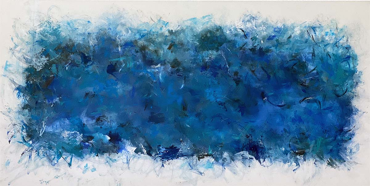 I’ll Play the Blues for You Acrylic Abstract by Red, 36x72 gallery wrap canvas