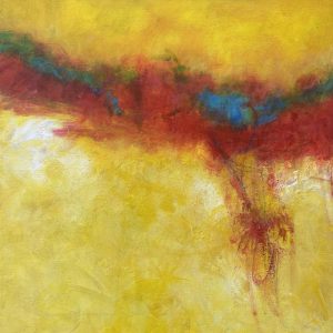 Walking On Sunshine Acrylic Abstract 2 by Red, 24x24, Gallery Wrap Canvas