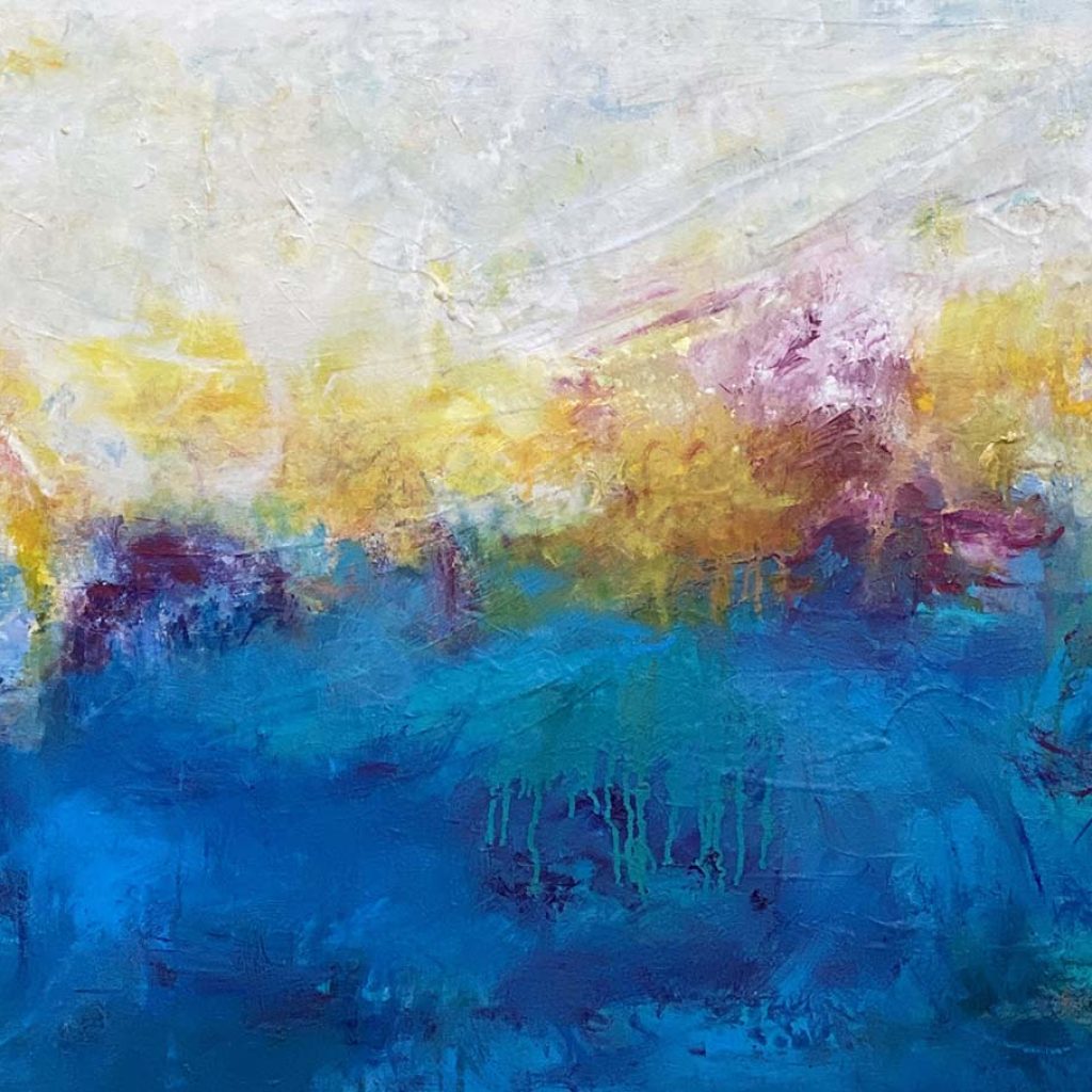 Brighter Days Acrylic Abstract by Red on gallery wrap canvas, 30" x 40"