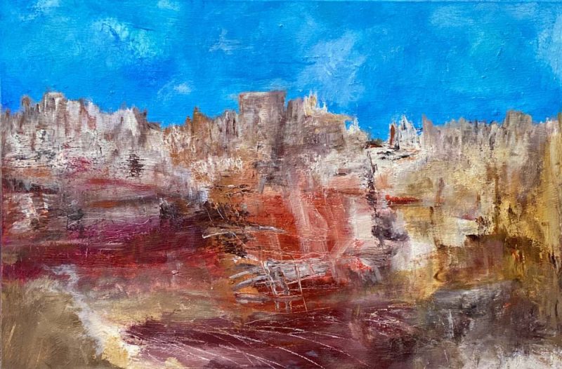 Oh, Sedona * Acrylic Landscape Abstract By Red Featuring Sedona's Beautiful vistas