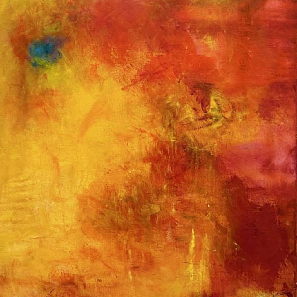 Sun's Reflections By Red, Abstract, Acrylic gallery Wrap Canvas, 48 x 24
