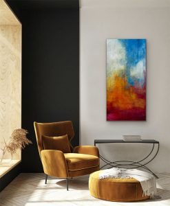 Ethereal Glow Painting hung in casual setting